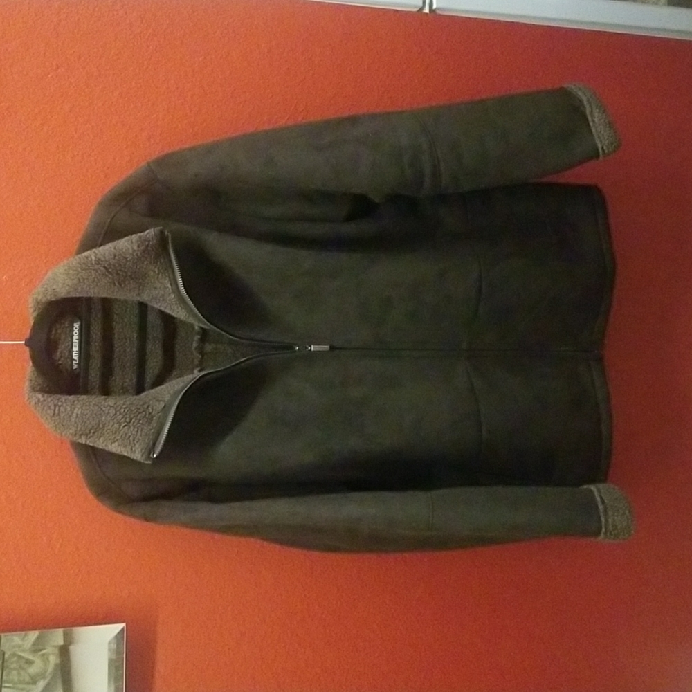 Weatherproof Garment Co. Men’s Brown Sherpa Suede Coat